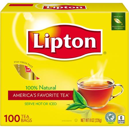Lipton Regular Tea Bags, 100ct