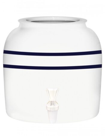 Porcelain Crock - Blue Stripe